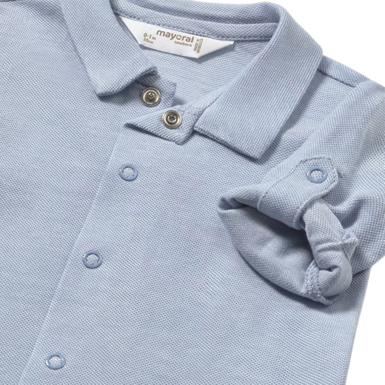 MAYORAL NEWBORN Camicia celeste semplice neonato