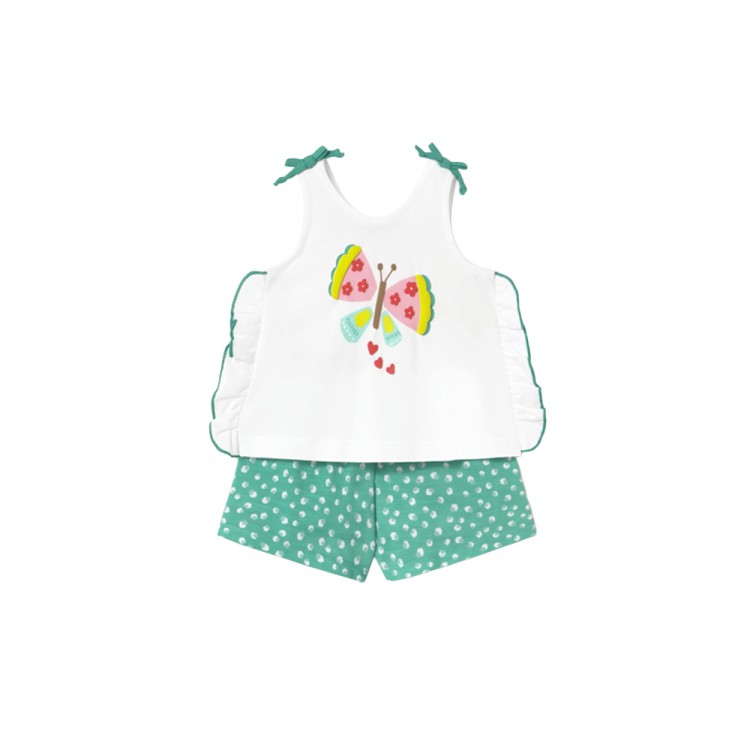 MAYORAL Completo verde con stampa neonata