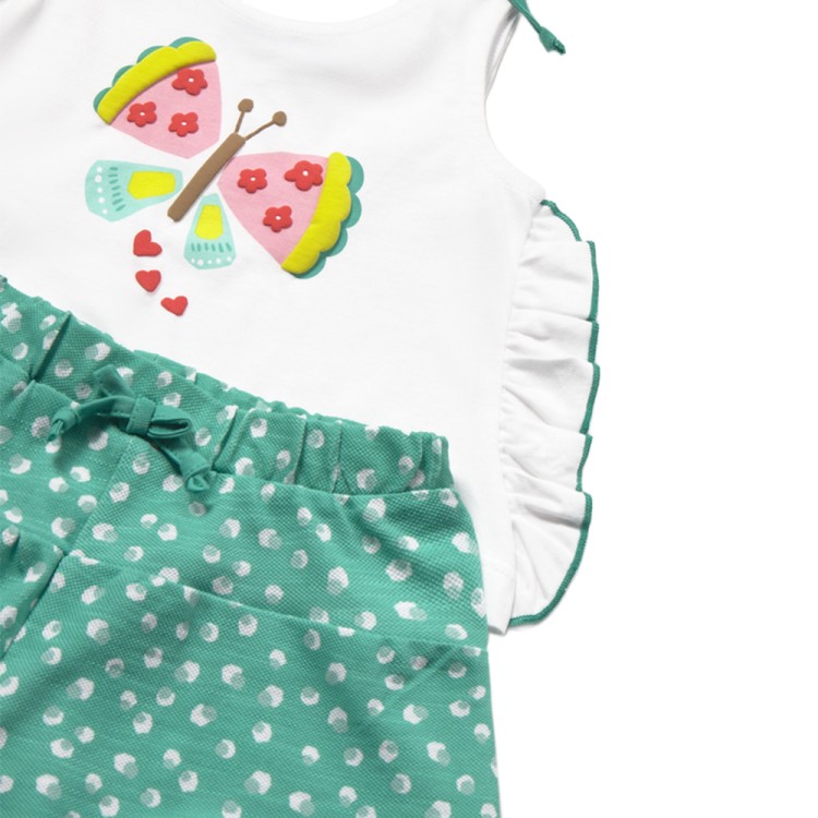 MAYORAL Completo verde con stampa neonata