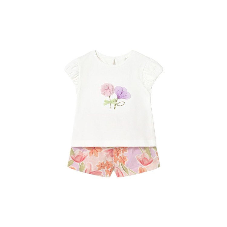 MAYORAL Completo rosa con blusa neonata