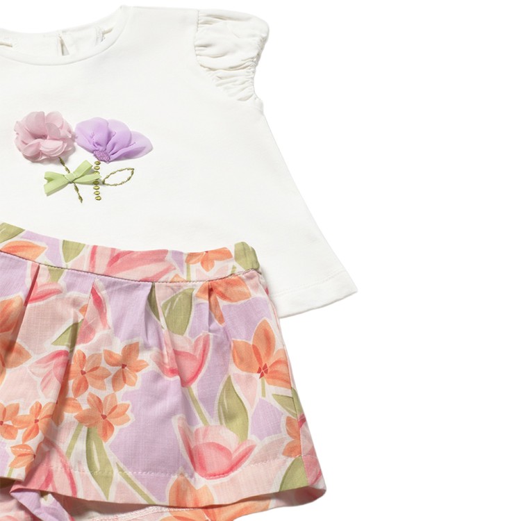 MAYORAL Completo rosa con blusa neonata