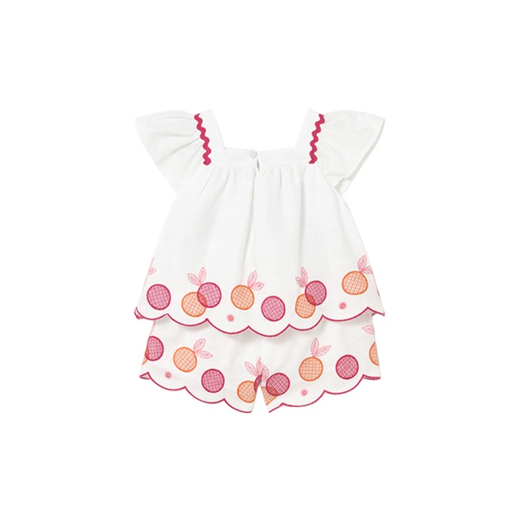 MAYORAL Completo bianco con ricami neonata