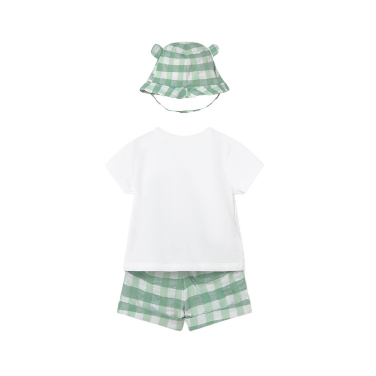 MAYORAL NEWBORN Completo verde a quadri neonato