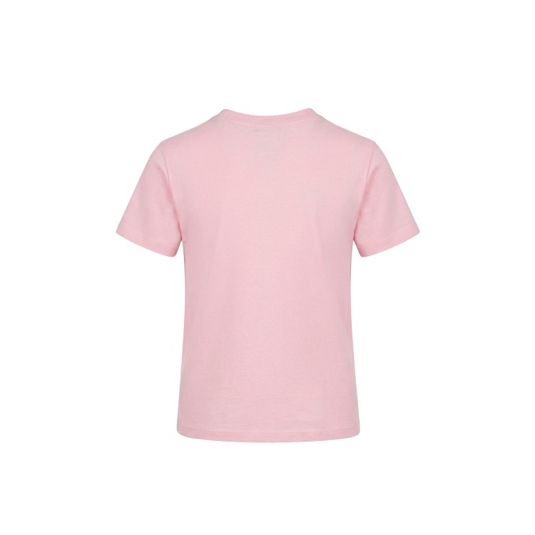 SAINT BARTH T-shirt rosa "bella e monella" con strass bambina