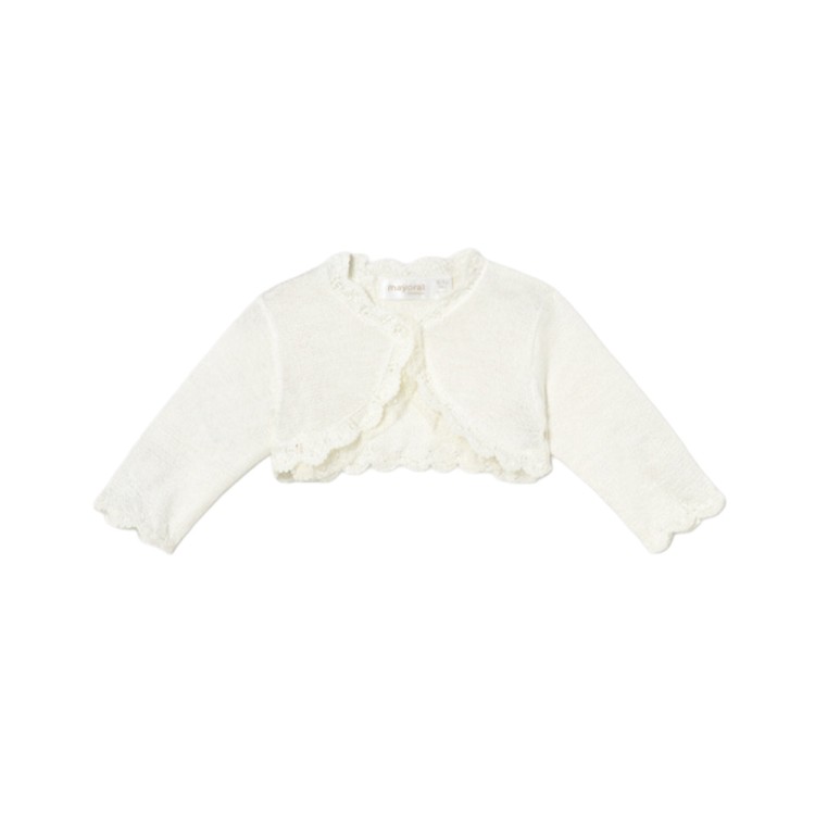 MAYORAL NEWBORN Cardigan panna tricot neonata