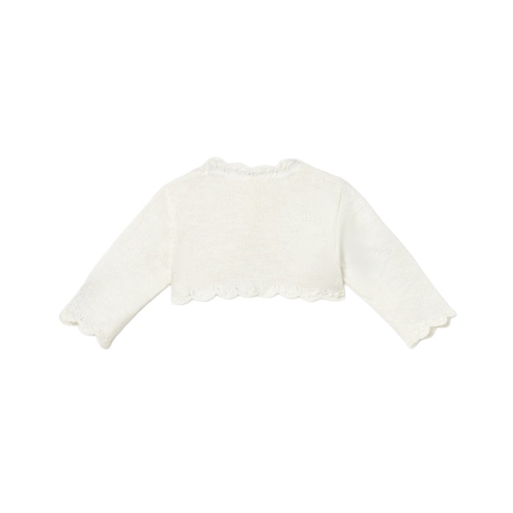 MAYORAL NEWBORN Cardigan panna tricot neonata