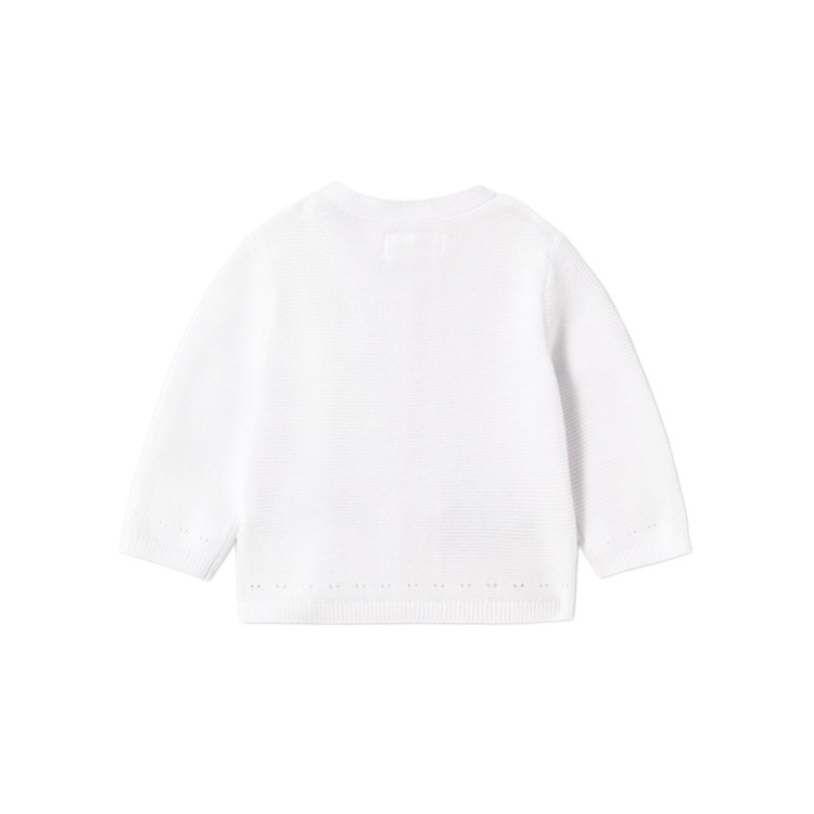 MAYORAL NEWBORN Cardigan bianco tricot neonata