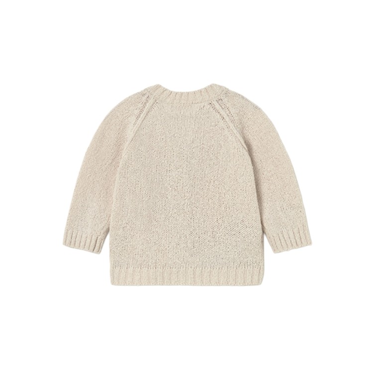 MAYORAL NEWBORN Cardigan beige tricot neonati