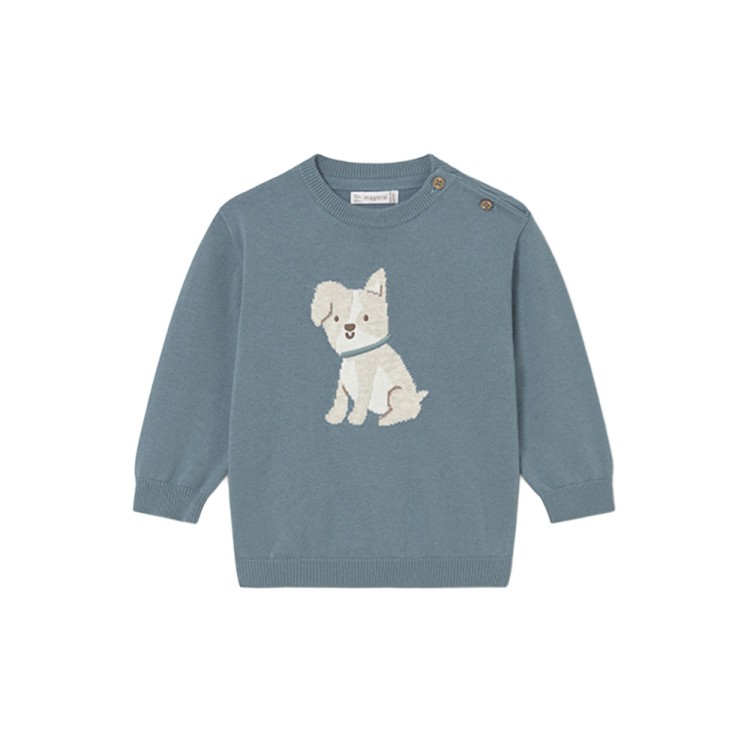 MAYORAL Maglione azzurro con intarsi neonato