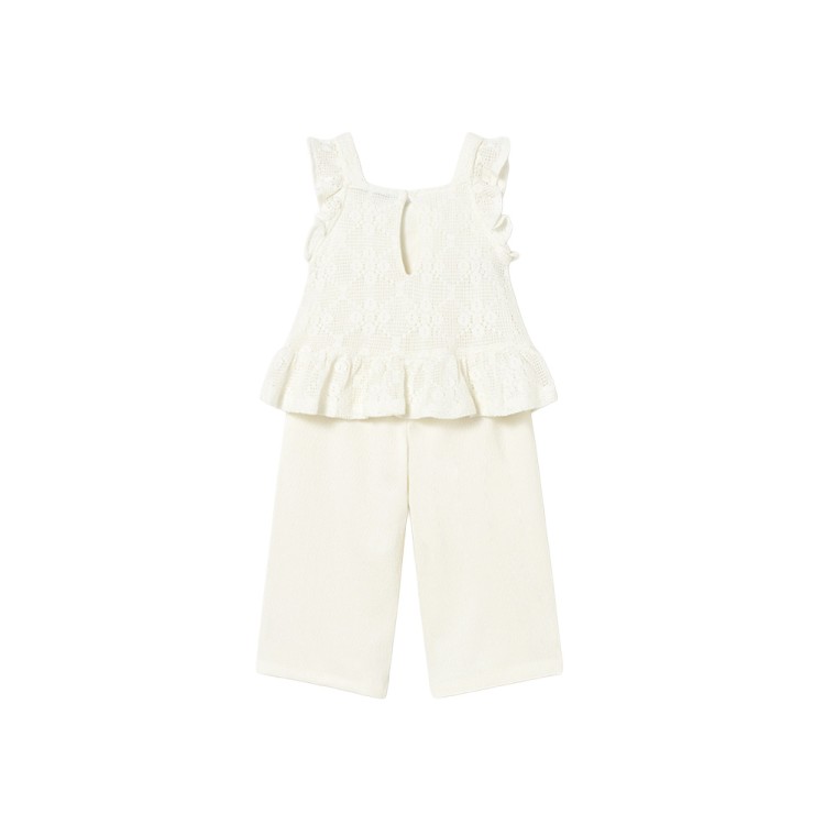 MAYORAL Completo panna top e pantalone crochet neonata