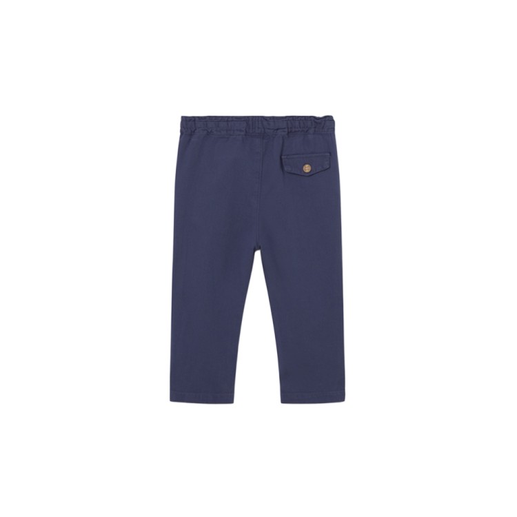MAYORAL Pantaloni blu navy relaxed in lino neonato