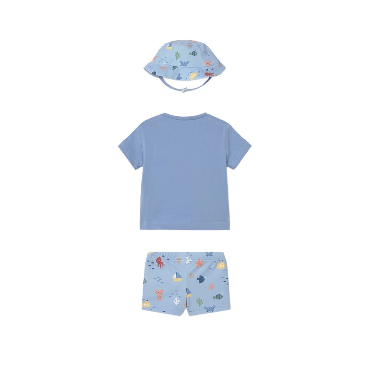 MAYORAL NEWBORN Completo mare azzurro con cappello neonato