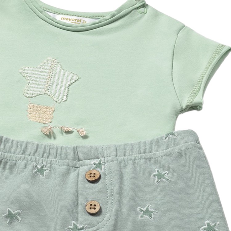 MAYORAL NEWBORN Completo verde 4 pezzi neonato