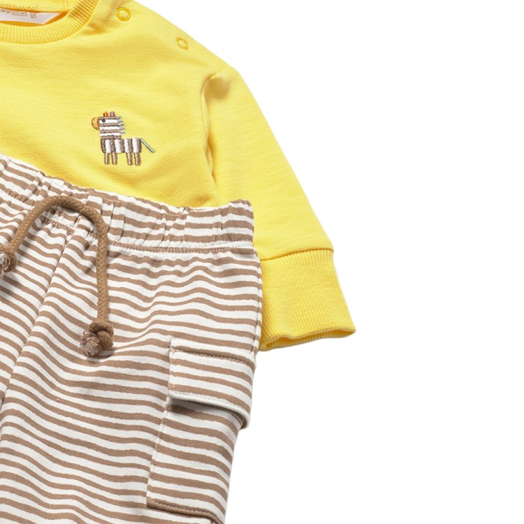 MAYORAL NEWBORN Completo giallo lungo 4 pezzi neonato