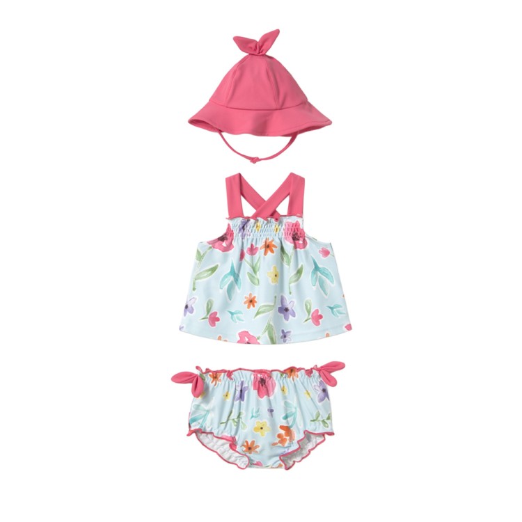 MAYORAL NEWBORN Completo mare multicolor con cappello neonata