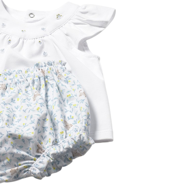 MAYORAL NEWBORN Completo azzurro 4 pezzi neonata