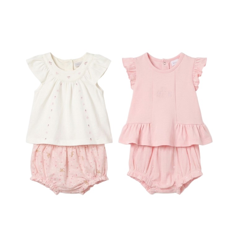 MAYORAL NEWBORN Completo rosa 4 pezzi neonata