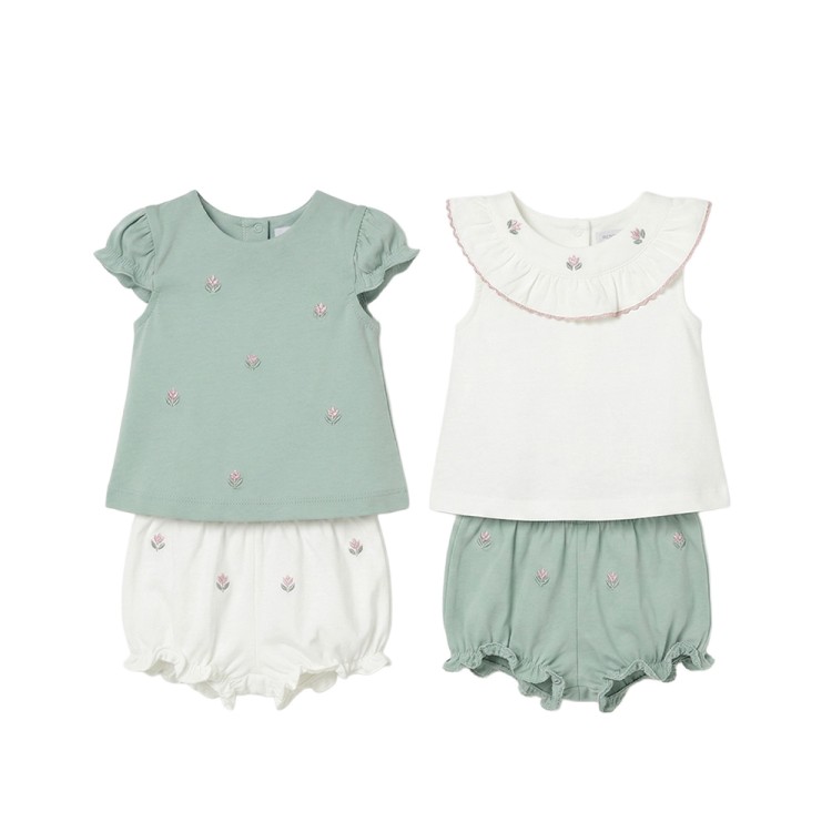 MAYORAL NEWBORN Completo verde 4 pezzi neonata