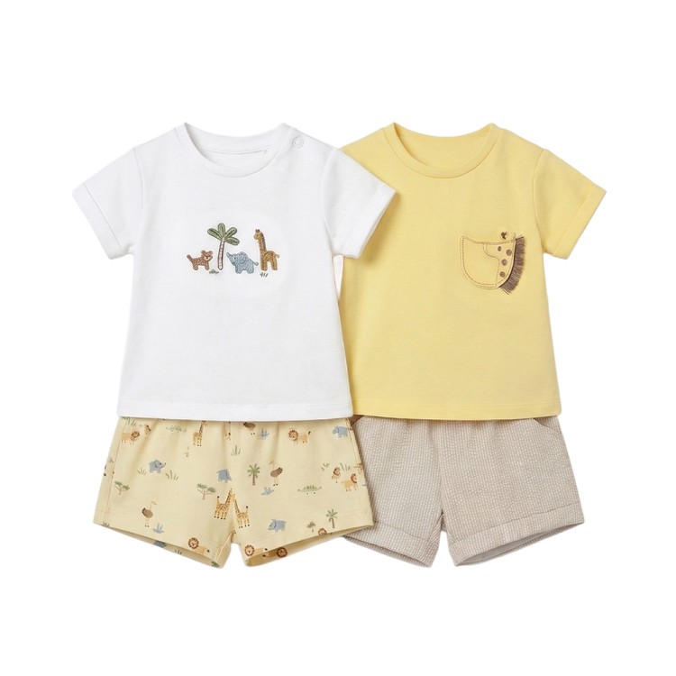 MAYORAL NEWBORN Completo giallo 4 pezzi neonato