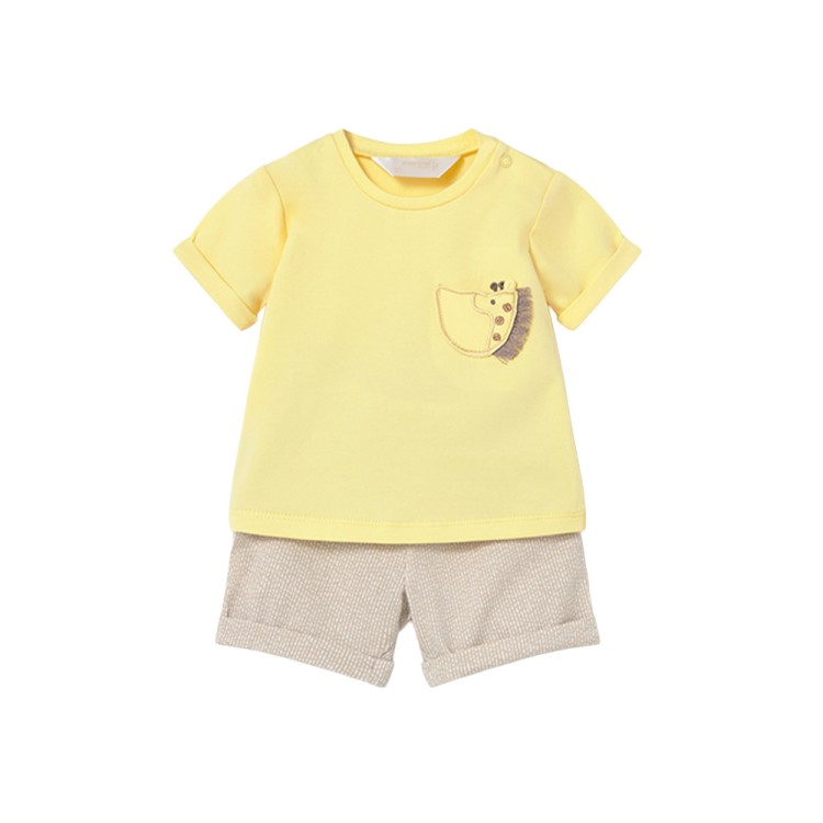 MAYORAL NEWBORN Completo giallo 4 pezzi neonato