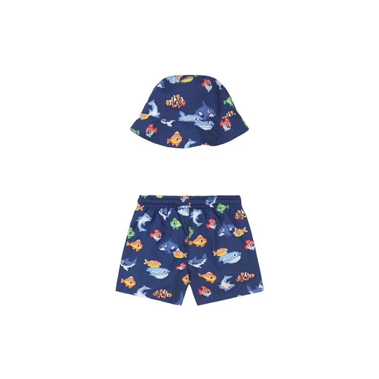 MAYORAL Costume blu navy con cappello neonato