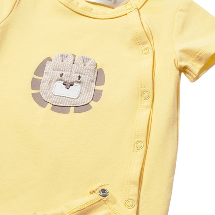 MAYORAL NEWBORN Set di 2 tutine corte gialle neonato