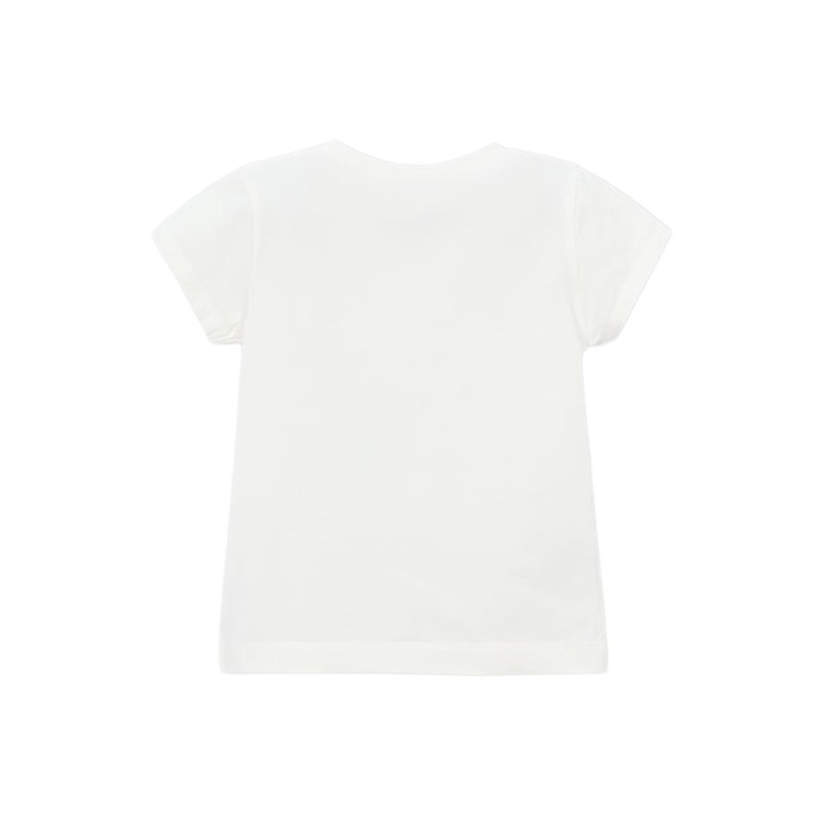 MAYORAL T-shirt bianca con fiore bambina