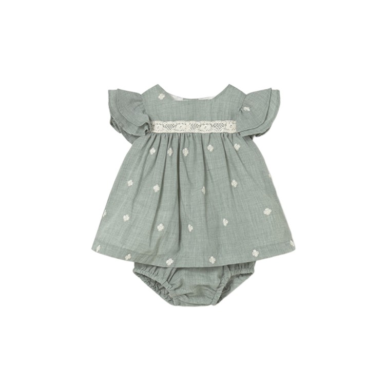 MAYORAL NEWBORN Abitino salvia con copripanno neonata