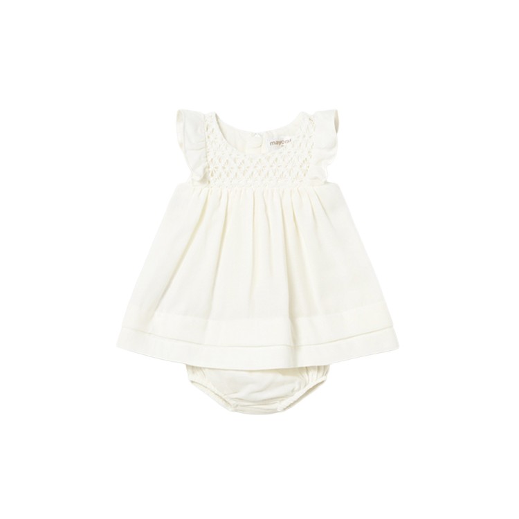 MAYORAL NEWBORN Abitino panna con copripanno neonata