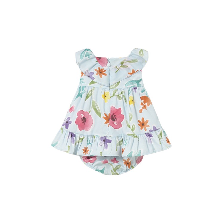 MAYORAL NEWBORN Abito celeste stampato neonata