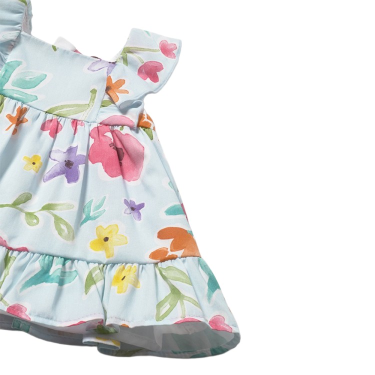 MAYORAL NEWBORN Abito celeste stampato neonata