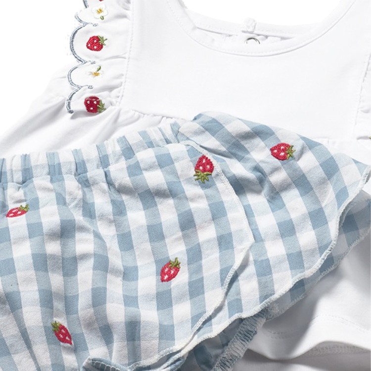 MAYORAL NEWBORN Completo bianco blusa e gonna neonata