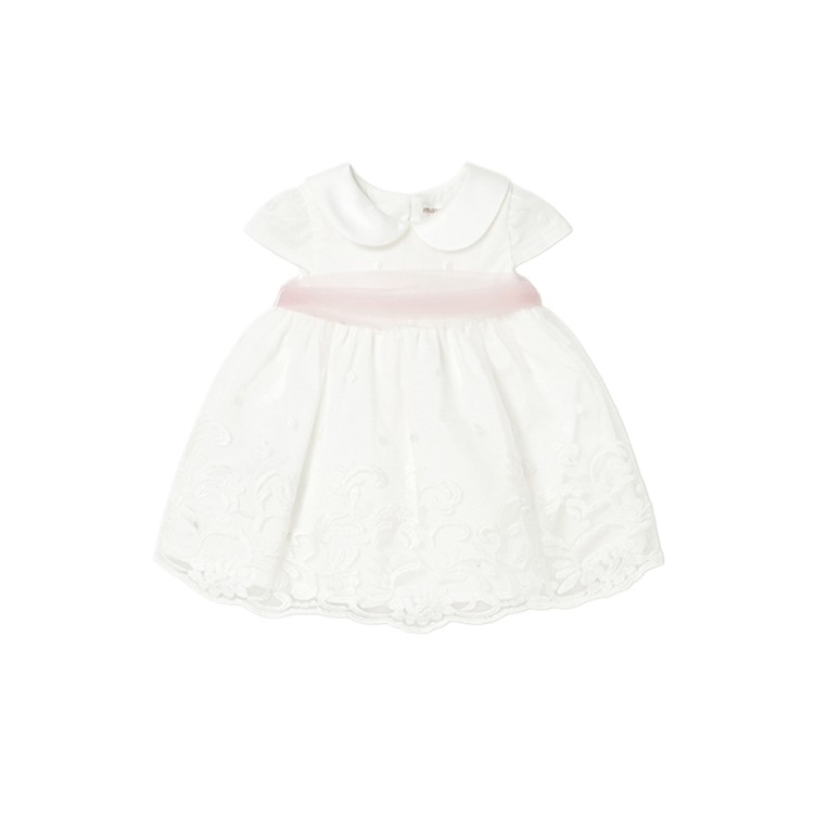 MAYORAL NEWBORN Abito panna elegante neonata