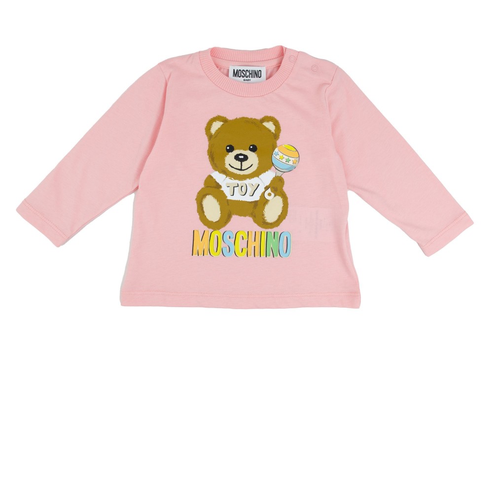 MOSCHINO T-shirt rosa neonata