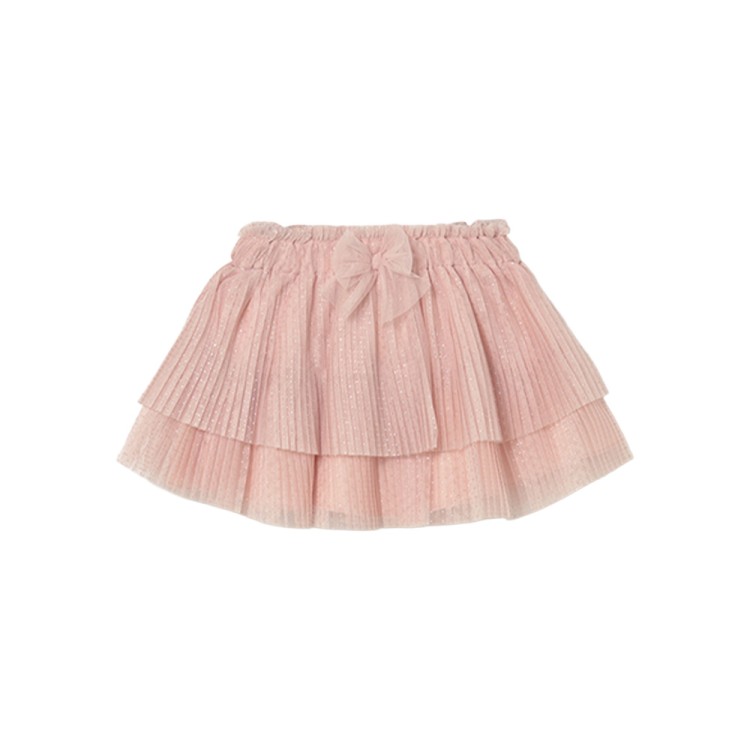 MAYORAL Gonna rosa plissettata in tulle neonata