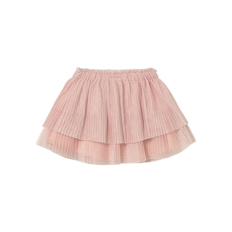 MAYORAL Gonna rosa plissettata in tulle neonata