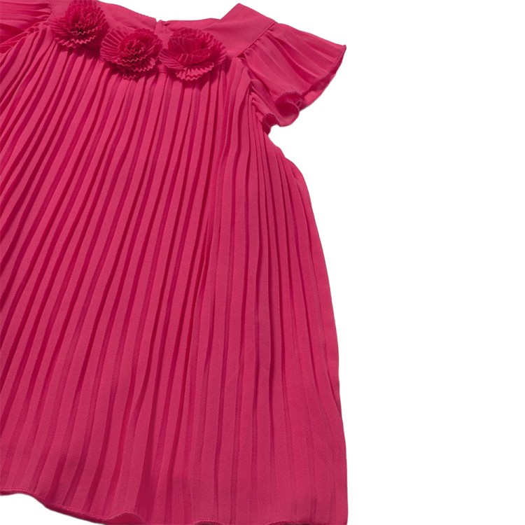 MAYORAL Abito magenta plissettato neonata