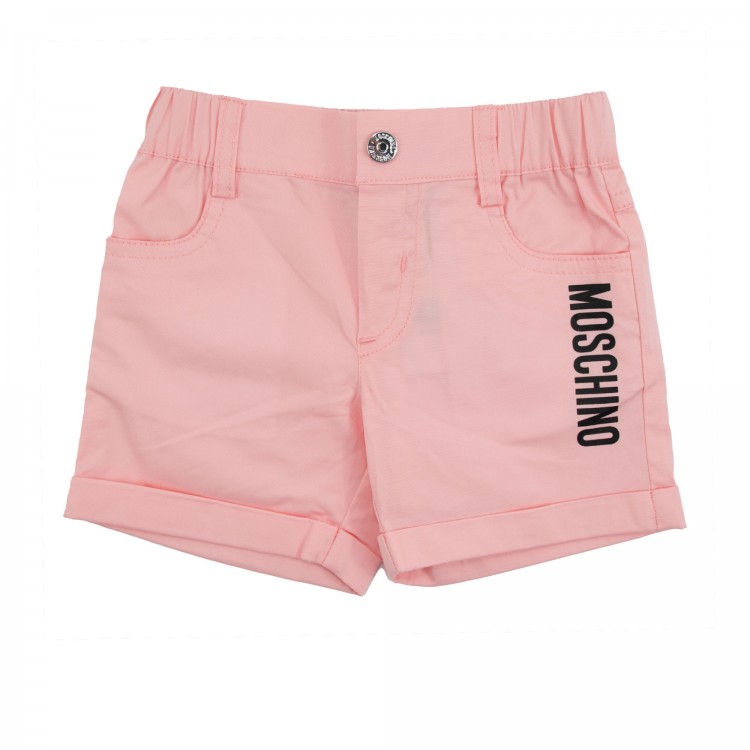 MOSCHINO Pantaloncini rosa neonata