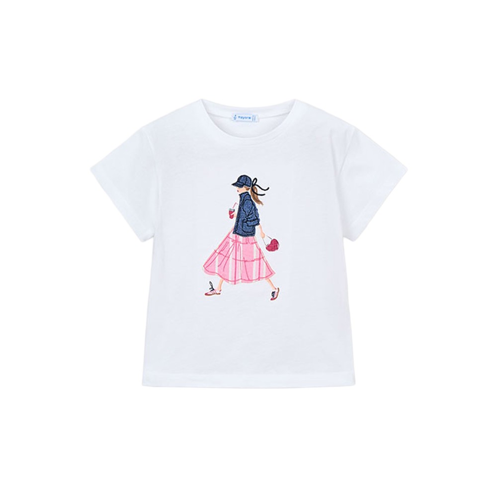 MAYORAL T-shirt bianca con...