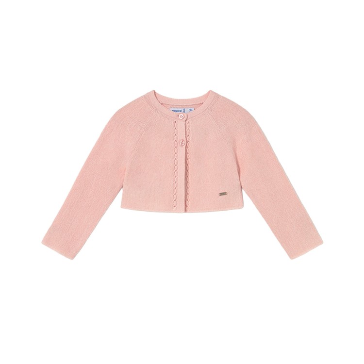 MAYORAL Cardigan rosa tricot basic neonata