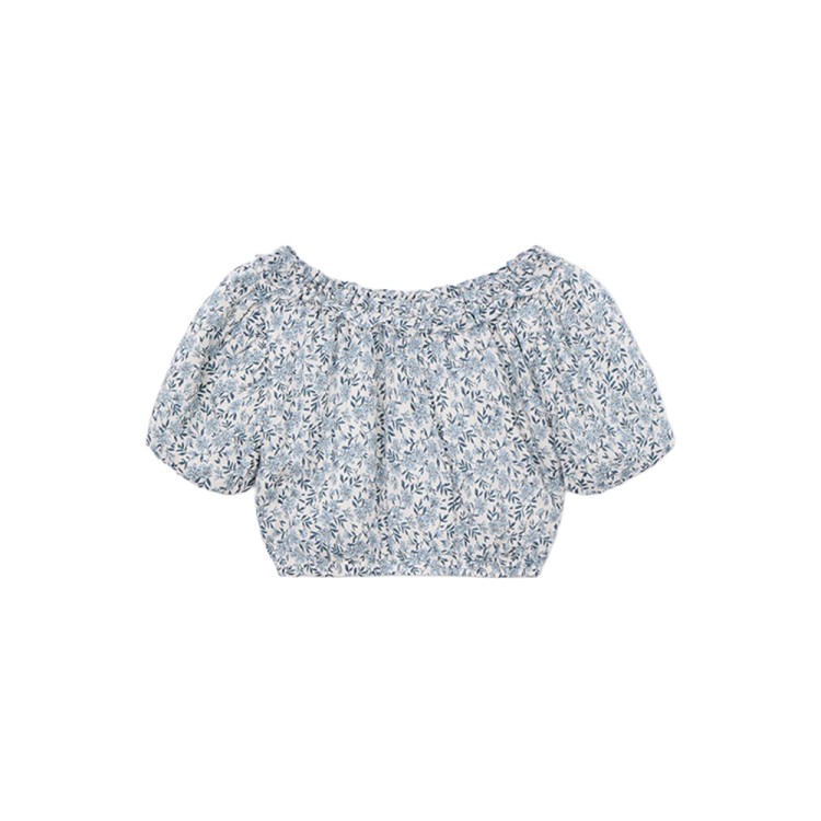 MAYORAL Top celeste stampato bambina