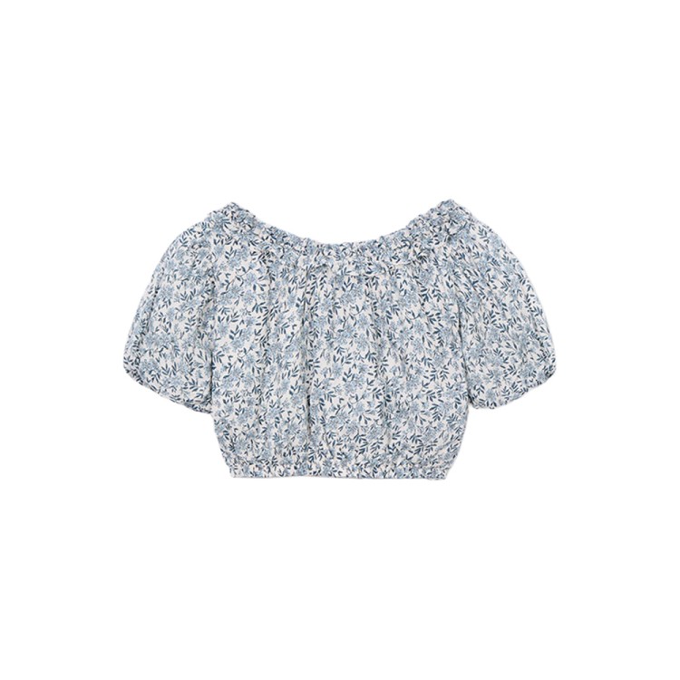 MAYORAL Top celeste stampato bambina