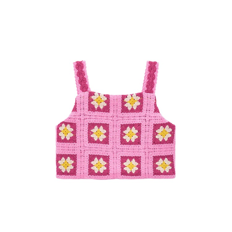 MAYORAL Top fucsia crochet bambina