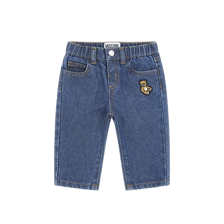 MOSCHINO Jeans lungo elasticizzato neonato