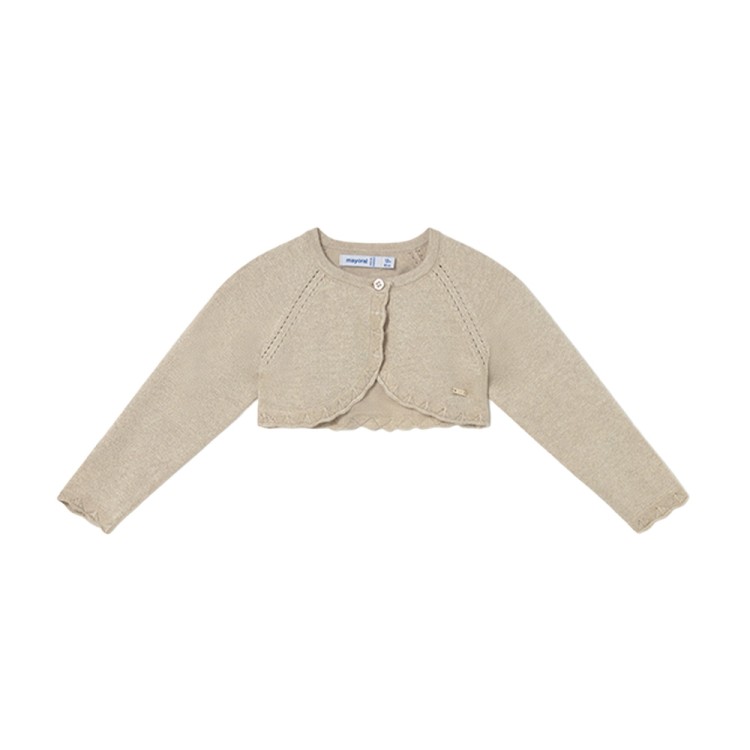 MAYORAL Cardigan beige bolero tricot basic neonata