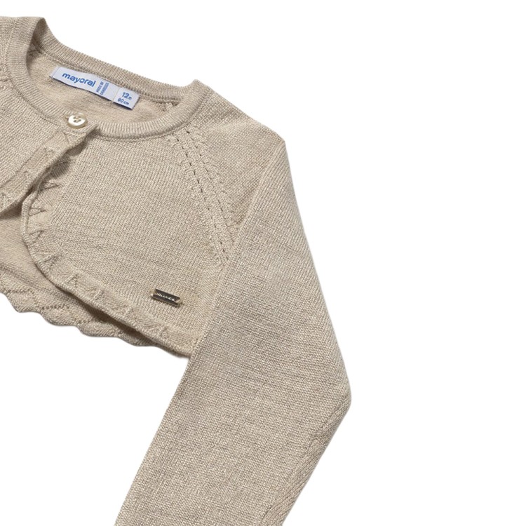 MAYORAL Cardigan beige bolero tricot basic neonata