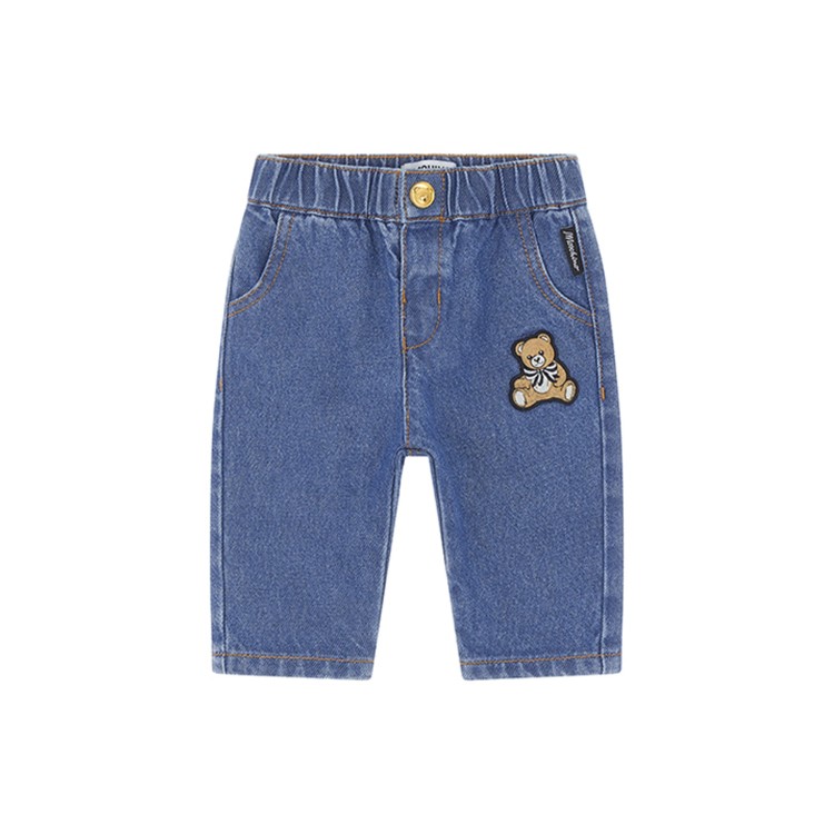 MOSCHINO Jeans lungo elasticizzato neonata