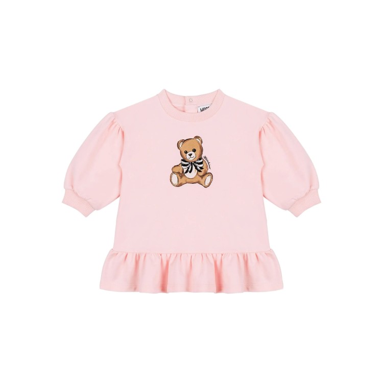 MOSCHINO Abito rosa con orsetto neonata