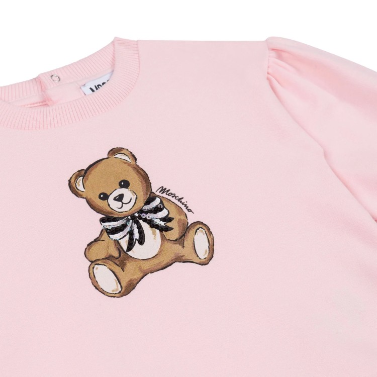 MOSCHINO Abito rosa con orsetto neonata