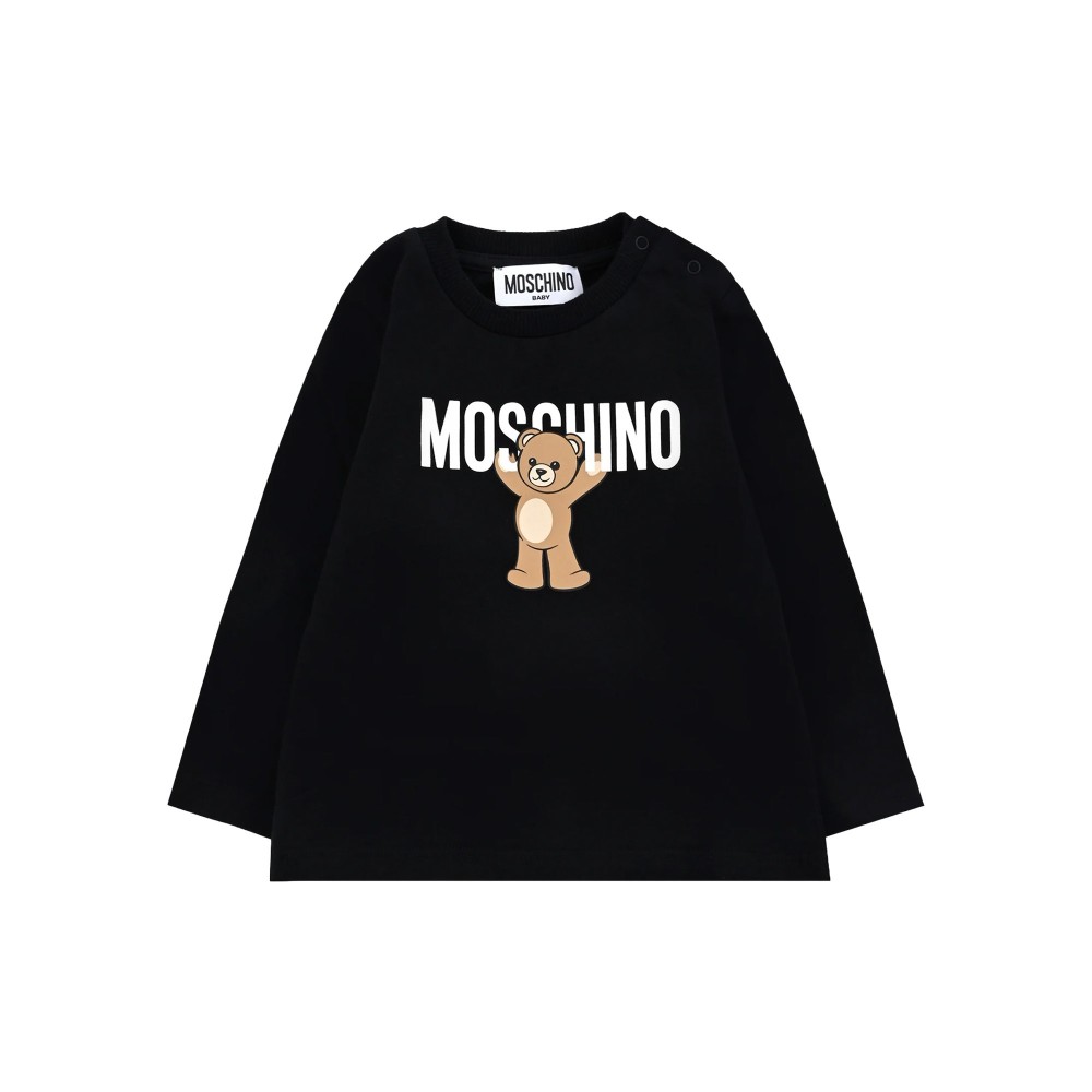 MOSCHINO T-shirt nera a...
